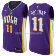 Maillot New Orleans Pelicans Holiday Ciudad 2017-18 11 Volet