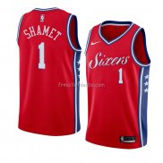 Maillot Philadelphia 76ers Landry Shamet Statement 2017-18 Rouge