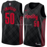 Maillot Portland Trail Blazers Caleb Swanigan Ville 2018 Noir