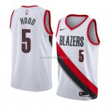 Maillot Portland Trail Blazers Rodney Hood Association 2018 Blanc