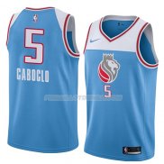 Maillot Sacramento Kings Bruno Caboclo Ciudad 2018 Bleu