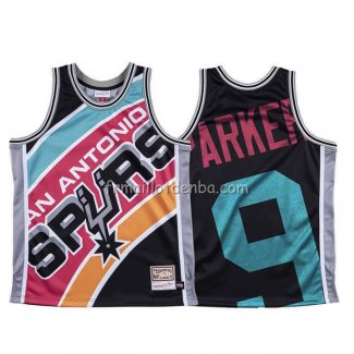 Maillot San Antonio Spurs Tony Parker Mitchell & Ness Big Face Noir