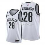 Maillot Brooklyn Nets Spencer Dinwiddie Association Edition Blanc