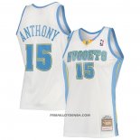 Maillot Denver Nuggets Carmelo Anthony NO 15 Mitchell & Ness 2006-07 Blanc