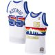 Maillot Denver Nuggets Dikembe Mutombo NO 55 Hardwood Classics Throwback Blanc