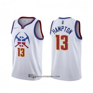 Maillot Denver Nuggets R.j. Hampton Earned 2020-21 Blanc