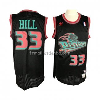 Maillot Detroit Pistons Grant Hill Retro Noir