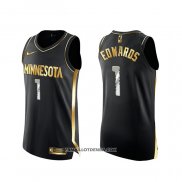 Maillot Golden Edition Minnesota Timberwolves Anthony Edwards 2020-21 Noir