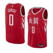 Maillot Houston Rockets Marquese Chriss Ville 2018 Rouge