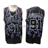 Maillot Lightning Chicago Bulls Dennis Rodman Noir