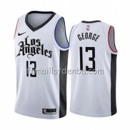 Maillot Los Angeles Clippers Paul George Ville 2019-20 Blanc