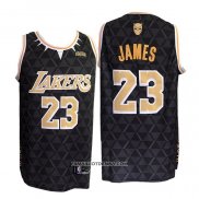 Maillot Los Angeles Lakers LeBron James No 23 Noir