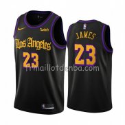 Maillot Los Angeles Lakers Lebron James Ville 2019-20 Noir