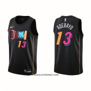 Maillot Miami Heat Bam Adebayo NO 13 Ville 2021-22 Noir