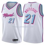 Maillot Miami Heat Hassan Whiteside Ciudad 2018 Blanc