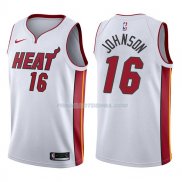 Maillot Miami Heat James Johnson Association 2017-18 16 Blancoo