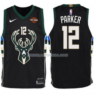 Maillot Basket Milwaukee Bucks Jabari Parker Statement Harley 2017-18 12 Noir