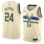 Maillot Milwaukee Bucks Joel Bolomboy Ville 2018 Crema