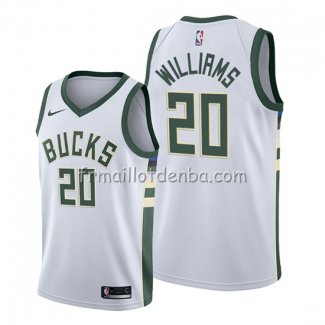 Maillot Milwaukee Bucks Marvin Williams Association 2019-20 Blanc