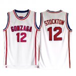 Maillot Basket NCAA Gonzaga Stockton 12 Blanc