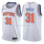 Maillot New York Knicks Ron Baker Statehombret 2017-18 31 Blancoo