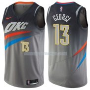 Maillot Oklahoma City Thunder George Ciudad 2017-18 13 Gris