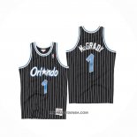 Maillot Orlando Magic Tracy McGrady No 1 Hardwood Classics Throwback Noir