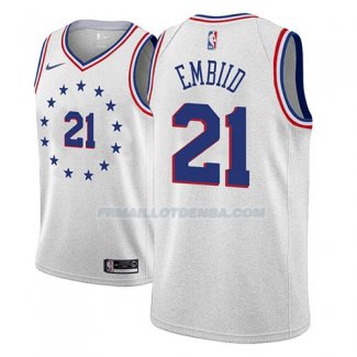 Maillot Philadelphia 76ers Joel Embiid Earned 2018-19 Gris