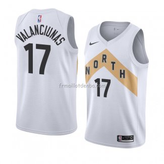 Maillot Toronto Raptors Jonas Valanciunas Ville 2018 Blanc