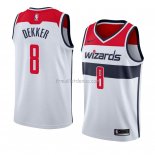 Maillot Washington Wizards Sam Dekker Association 2018 Blanc