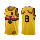 Maillot Atlanta Hawks Danilo Gallinari NO 8 Ville 2021-22 Jaune