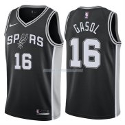 Maillot Basket Authentique San Antonio Spurs Gasol 2017-18 16 Noir