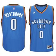 Maillot Basket Authentique Oklahoma City Thunder Westbrook 0 Bleu