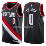 Maillot Basket Blazers Damian Lillard 2017-18 0 Noir