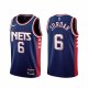 Maillot Brooklyn Nets Deandre Jordan NO 6 Ville 2021-22 Bleu