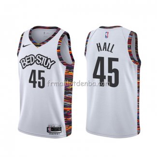 Maillot Brooklyn Nets Donta Hall Ville 2020 Blanc