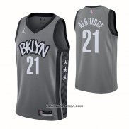 Maillot Brooklyn Nets Lamarcus Aldridge NO 21 Statement 2021 Gris