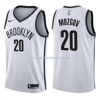 Maillot Brooklyn Nets Timofey Mozgov Association 2017-18 20 Blancoo