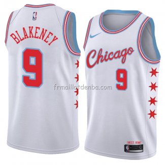 Maillot Chicago Bulls Antonio Blakeney Ville 2018 Blanc