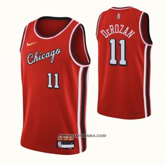 Maillot Chicago Bulls Demar Derozan NO 11 Ville 2021-22 Rouge