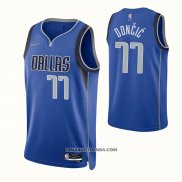 Maillot Dallas Mavericks Luka Doncic NO 77 Icon 2021 Bleu