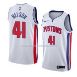 Maillot Detroit Pistons Jameer Nelson Association 2017-18 Blanc