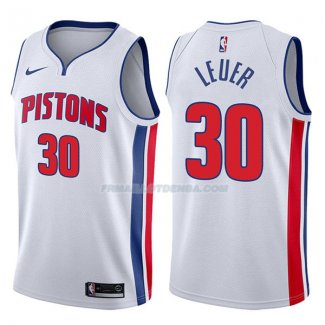 Maillot Detroit Pistons Jon Leuer Association 2017-18 30 Blancoo