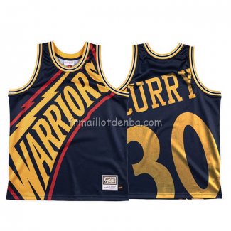 Maillot Golden State Warriors Stephen Curry Mitchell & Ness Big Face Bleu