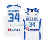 Maillot Grece Giannis Antetokounmpo 2019 FIBA Baketball World Cup Blanc