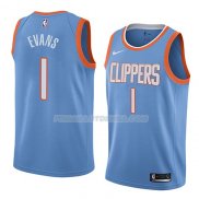 Maillot Los Angeles Clippers Jawun Evans Ciudad 2018 Bleu