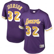 Maillot Manche Courte Los Angeles Lakers Magic Johnson NO 32 Volet