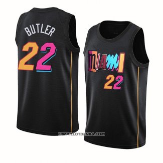 Maillot Miami Heat Jimmy Butler NO 22 Ville 2021-22 Noir