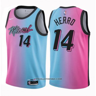 Maillot Miami Heat Tyler Herro Ville 2020-21 Bleu Rosa