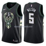 Maillot Milwaukee Bucks D.j. Wilson Statehombret 2017-18 5 Negro